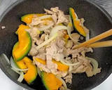かぼちゃと豚こま肉の洋風炒め作り方7写真