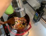 野菜ゴロゴロ簡単トマトスープパスタ作り方3写真