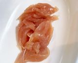 今朝の4w1hサンド「梅昆布ささみ」作り方1写真