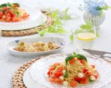 トマトとクリームチーズの冷製パスタ作り方2写真