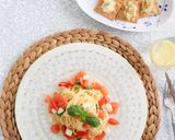 トマトとクリームチーズの冷製パスタ作り方3写真