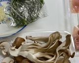 生ハム マッシュルーム しそオイルパスタ作り方1写真