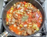 塩麹で柔らか☆牛角切り肉のトマト煮作り方7写真