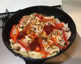 チリソースを使って豚肉野菜甘辛炒め作り方8写真