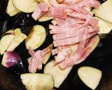 たっぷりベーコンと茄子のトマトパスタ作り方2写真