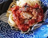 たっぷりベーコンと茄子のトマトパスタ作り方8写真
