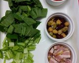 小松菜と豆のイタリア風スープ煮作り方1写真