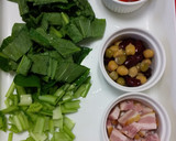 小松菜と豆のイタリア風スープ煮作り方1写真
