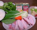 鶏スープの中華がゆ作り方1写真