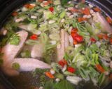 鶏スープの中華がゆ作り方3写真