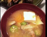 玉ねぎ、椎茸、豆腐のお味噌汁作り方5写真