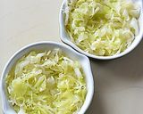 秋鮭のつくねと塩もみキャベツのレンジ蒸し作り方4写真