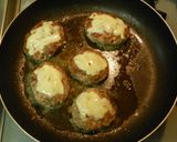 簡単マイタケチーズハンバーグ秋の味覚作り方4写真