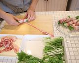 水菜のレンチン肉巻き作り方3写真