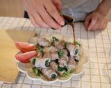水菜のレンチン肉巻き作り方6写真