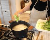 水菜と明太子のワンボールパスタ作り方2写真