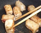 ソースで簡単！ジューシー☆肉巻き豆腐作り方5写真