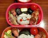 キャラ弁　運動会練習弁当〈9月〉作り方1写真