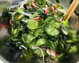 きゅうりと大葉とカニかまの酢の物♪作り方4写真