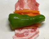 豚肉とピーマンと人参のインボルティーニ作り方1写真