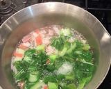 ちんげんさいとカニカマの中華スープ作り方4写真