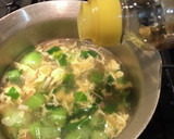ちんげんさいとカニカマの中華スープ作り方6写真