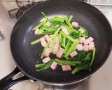 小松菜とベーコンの炒め物作り方3写真