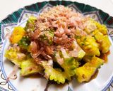 黄色くなったゴーヤーの鰹節ポン酢作り方4写真