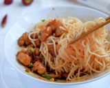 辛味チキンまぜ米線（ライスヌードル）作り方8写真