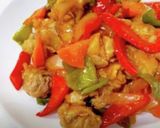 揚げない鶏肉とパプリカの酢鶏^^作り方14写真
