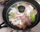 鶏ネギときのこ煮込み七味のせ作り方3写真