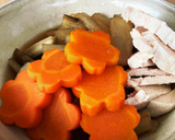 ごぼうと大根と人参の煮物、チキンのせ作り方10写真