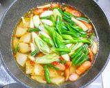 ソーセージと薩摩芋と大根のピリ辛スープ作り方6写真