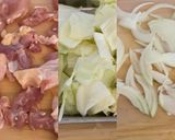 お芋がほっこり♪のびるチーズタッカルビ丼作り方1写真