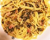 高菜と焼き明太子のピリ辛パスタ作り方5写真