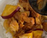 お芋がほっこり♪のびるチーズタッカルビ丼作り方6写真