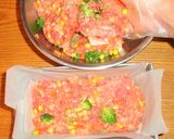豪勢にゴロゴロ野菜入り✨贅沢ミートローフ作り方5写真
