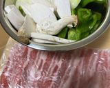 豚肉とピーマンの焼き肉のタレ丼☆弁当作り方1写真