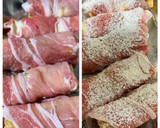 厚揚げの豚肉巻き☆ソーセージフライ弁当作り方2写真