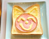 M字に折れた食パンは猫ちゃんパン作り方5写真