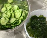 きゅうりとわかめの酢の物作り方1写真