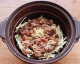 電子レンジで簡単！きのこと牛肉のすき煮作り方3写真