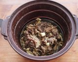 電子レンジで簡単！きのこと牛肉のすき煮作り方4写真