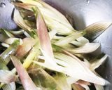 茗荷 の かき玉お味噌汁作り方1写真