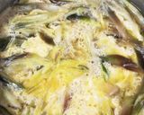 茗荷 の かき玉お味噌汁作り方3写真