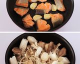 鮭ときのこのさっぱりガリバタ炒め作り方4写真
