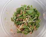 包丁不要！水菜と大豆のシャキうまサラダ作り方2写真