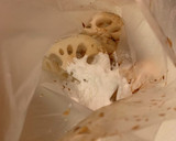 簡単　ハスの唐揚げ　食感王！作り方3写真