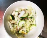 隙間埋めレンジ白菜椎茸洋風温野菜サラダ作り方6写真