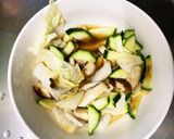 隙間埋めレンジ白菜椎茸洋風温野菜サラダ作り方8写真